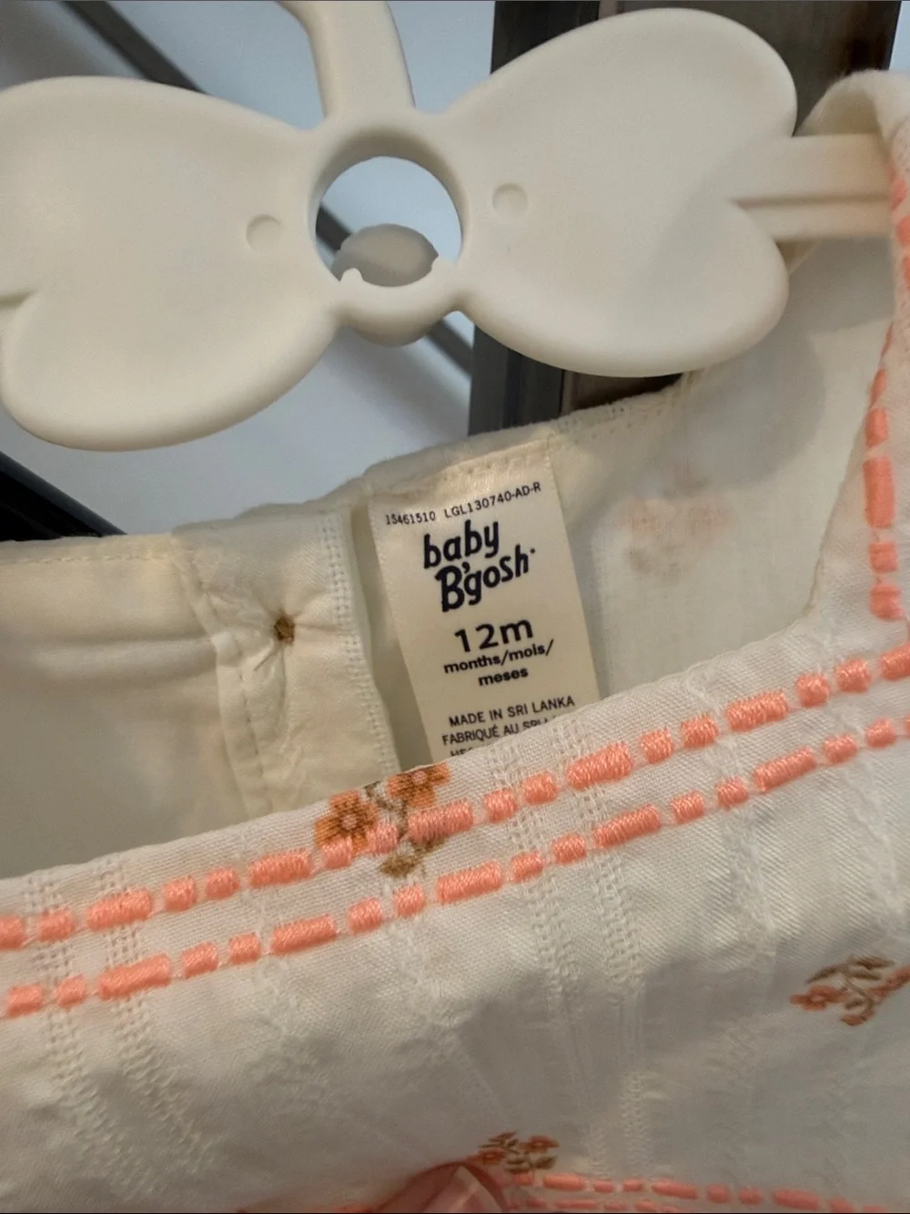 Baby B'gosh Cream & Peach Floral Toddler Matching Set